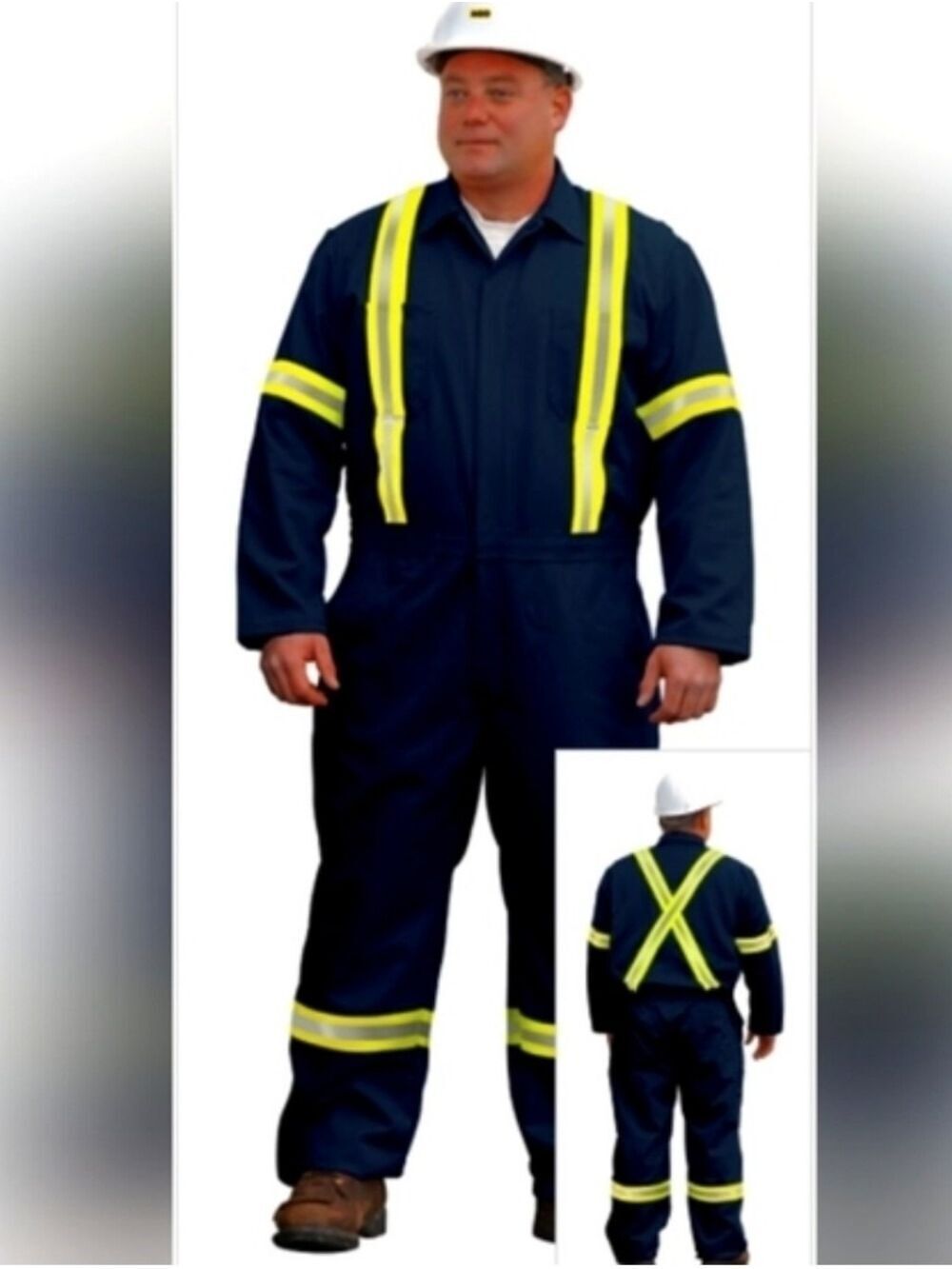 AGO Flame Resistant Men's Blue Workwear Safety Coveralls Size 50 NWOT